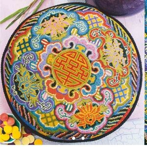 Shanghai needlepoint kit- grandmillennial, Chinoiserie by Ehrman Tapestry